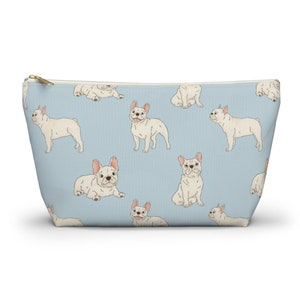 French Bulldog Pouch, Pencil Case, Frenchie Custom Teacher Pencil Pouch, Bridesmaid Cosmetic Bag, Dog Mom Zipper Makeup Bag, Accessory Pouch
