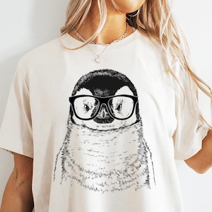 Penguin Shirt, Penguin Sweatshirt, Cute Penguin Lover Gift, Funny Animal Lover Gift, Penguin Animal Tshirt