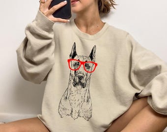 Great Dane Shirt, Great Dane Mom Sweatshirt, Cute Great Dane Gift, Harlequin Great Dane Lover Gift, Funny Dog Dad Gift, Dog Owner Tshirt