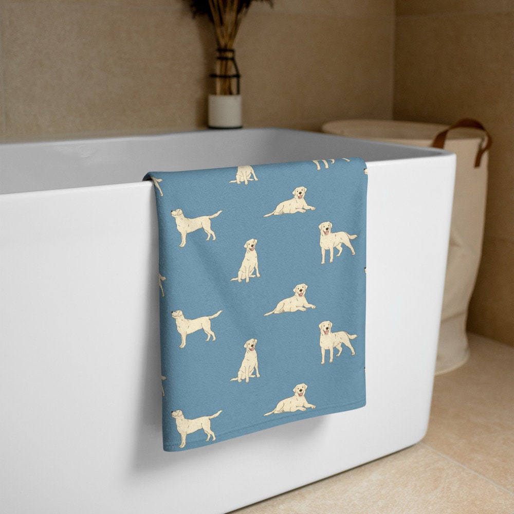 Labrador Retriever Beach Towel Lab Mom Bath Towel Cute Dog Etsy