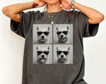 West Highland White Terrier Shirt, Photobooth Westie Dog Tshirt, Funny Dog Comfort Colors Shirt, Westie Lover Gifts, Dog Mom Gift