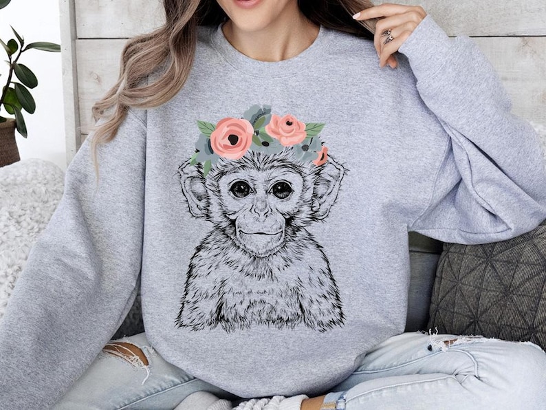 Funny and Cute Nerdy Safari Animal Wearing Glasses shirt for Monkey lovers! This Monkey art tshirt, tank top, kids tee, youth or sweatshirt is a perfect gift for Monkey Lover and Wild Animal Lovers.