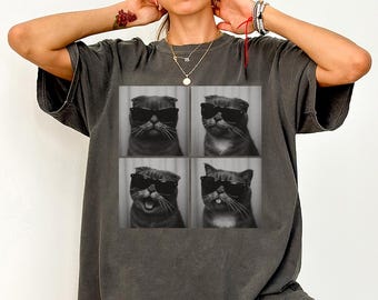Scottish Fold Cat Shirt, Photobooth Scottish Fold Cat Tshirt, Funny Cat Mom Comfort Colors Shirt, Scottish Fold Lover Gifts