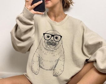 Seal Shirt, Seal Sweatshirt, Cute Seal Lover Gift, Funny Animal Lover Gift, Seal Animal Tshirt