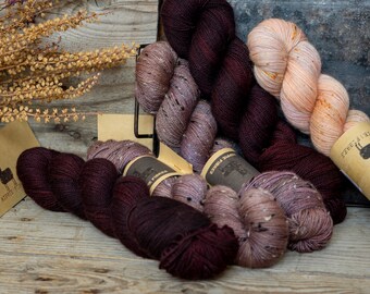 Fil teint à la main MALAYA, fil sw BFL 4-ply, fil britannique, doigté, pour tricoter, crochet, laine, tricot, filati, Handgefärbtes Garn, fil de chaussette
