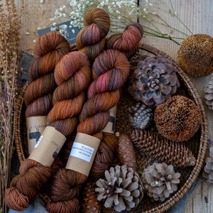 Hand dyed merino yarn MISTIC, merino wool yarn, knitting, crocheting, DK weight, 230m/115gr,superwash, garn handgefärbt,ready to ship, laine