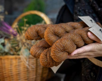 Hand dyed merino linen sock yarn ALWAYS,non superwash yarn, fingering weight,for knitting,tricot, laine, linen, crochet, Garn handgefärbt