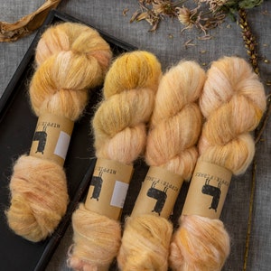 Hand dyed yarn DEBESYNA, Baby Suri Alpaca and Mulberry Silk , 50g,300m Alpaka Cloud yarn,velvet mirror cowl inspiration, Alpaca Suri yarn
