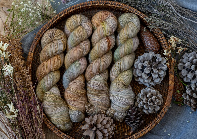 Fil mérinos teint à la main, BUBBLES, mérinos simples, laine, doigté, pour tricoter et crocheter, laine mérinos, superwash, garn handgefärbt image 4