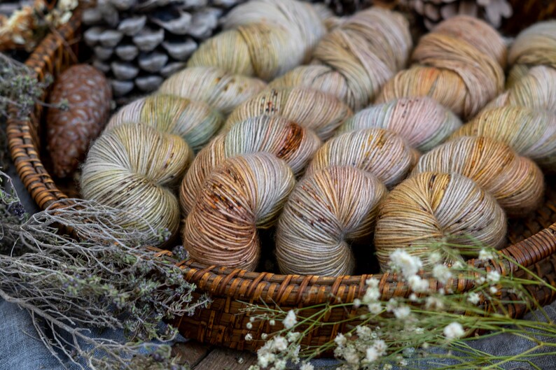 Fil mérinos teint à la main, BUBBLES, mérinos simples, laine, doigté, pour tricoter et crocheter, laine mérinos, superwash, garn handgefärbt image 1
