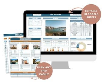 All-in-One Travel Planning Spreadsheet | Google Sheets Travel Planner | Trip Budget Planner | Itinerary Template | Vacation Planner