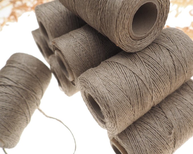 NATURAL linen thread, unwaxed grey Linen String , Warp Thread thickness of 1mm / 3ply 100grams (210 yards ~ 190 metres), linen sewing thread