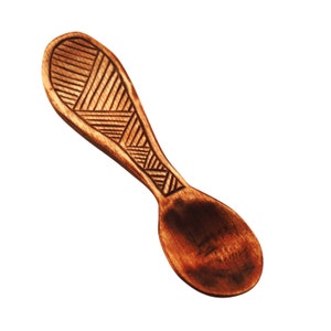 Wooden Hand Carved Spoon in Slavic pattern