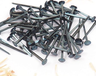 Clavos de hierro forjados a mano, 2 pulgadas, cabeza cuadrada, decoración rústica medieval vikinga