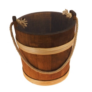 ロープハンドル付き3リットルバケツ、バイキング、中世、カントリー 