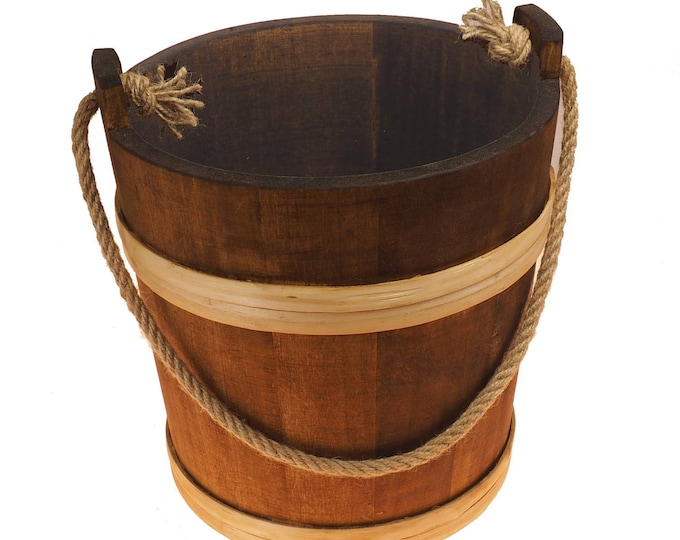 10 Litre Bucket With Rope, 2,6 gal, country , viking, medieval, handmade,  larp and SCA, reenactment