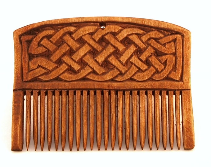 Viking Wooden Comb with Plait