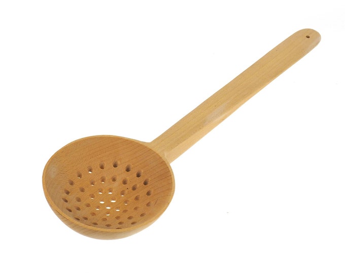 Wood strainer spoon, Medieval wooden spoon, cooking spoon, medieval tableware, medieval kitchen utensils, wooden tableware