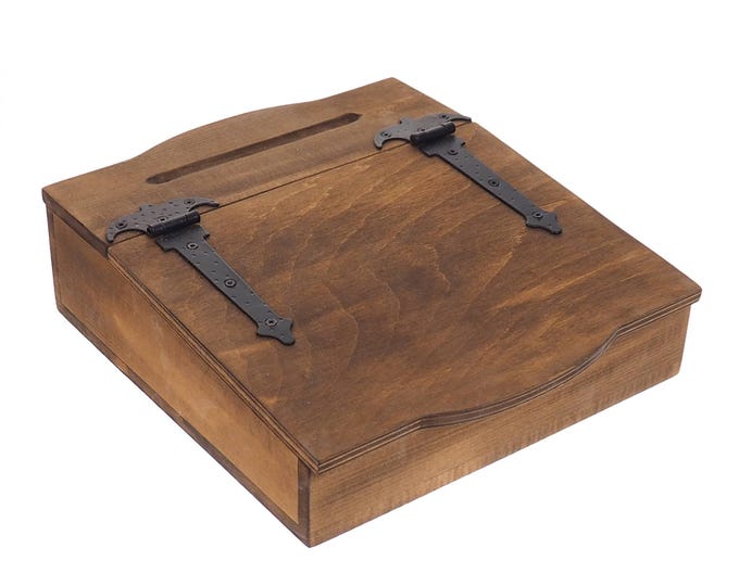 Personalized medieval bureau box type 2, wooden desk,  hand-carved, medieval, SCA, LARP, reenactment fantasy