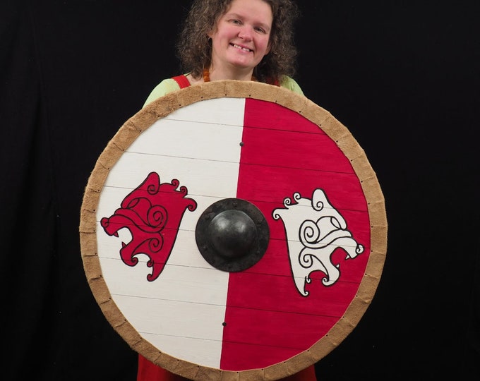 Viking Shield Bear heads Pattern, Norsman shield, Wall decor, Larp and reenactment, SCA ready,