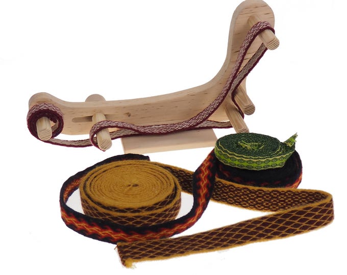 Mini Tablet Weaving Loom, Card / Inkle,  Viking weaving, lap weaving medieval knitting tools, historical reenactment