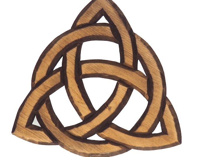 Triquetra Wall Sign, Viking decor, hand carved wall sign, Viking art, wall hanging, carved bear. Norse art, Scandinavian, Irish, Celtic