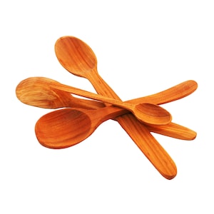 Medieval wooden spoon, cherry table spoon, medieval teaspoon, medieval tableware, medieval kitchen utensils, wooden tableware