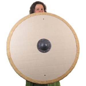 Blank custom pattern Viking Shield, 36 inch, Double side covered, linen cover. Norsman shield, Wall decor, Larp and reenactment, SCA ready,