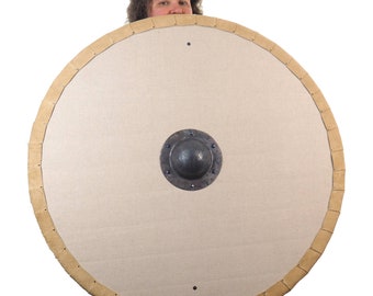 Blank custom pattern Viking Shield, 36 inch, Double side covered, linen cover. Norsman shield, Wall decor, Larp and reenactment, SCA ready,