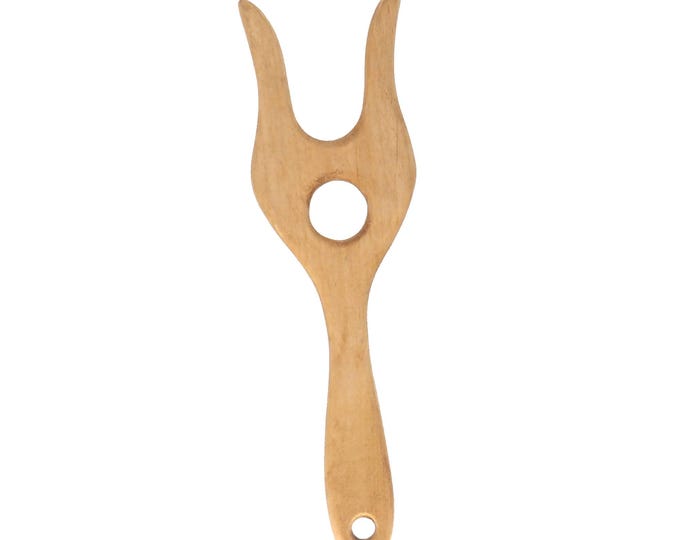 Small Lucet, Knitting fork, Weaving fork, Cord making, Wooden lucet fork, Lucet with handle, Viking weaving, Cord braiding, Braiding tool
