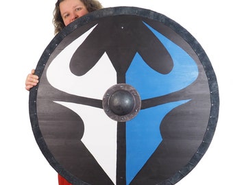 Customized Huge custom pattern Viking Shield, 36 inch, Customized surface pattern, Norsman shield, Wall decor, Larp and reenactment, SCA