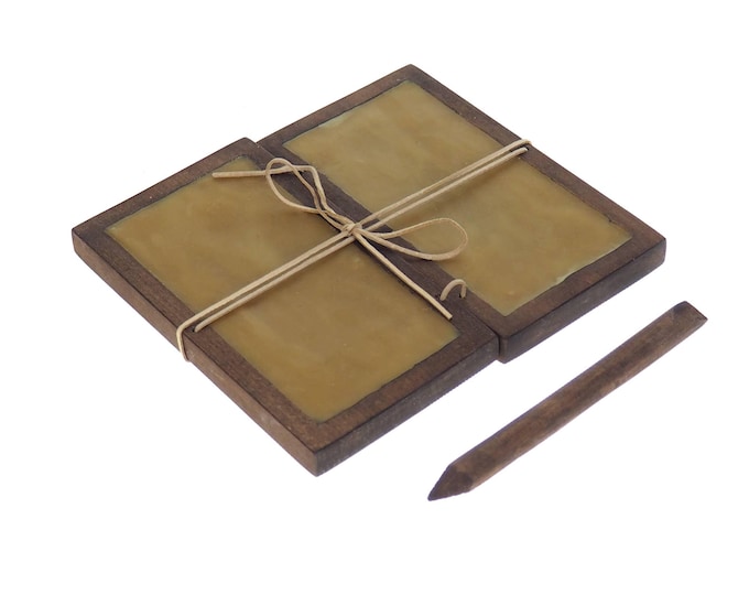 Wax tablet, oak color  Viking pattern, hand made, medieval theme, perfect gift for him and for her, Larp and SCA, reenactment, Home decor,