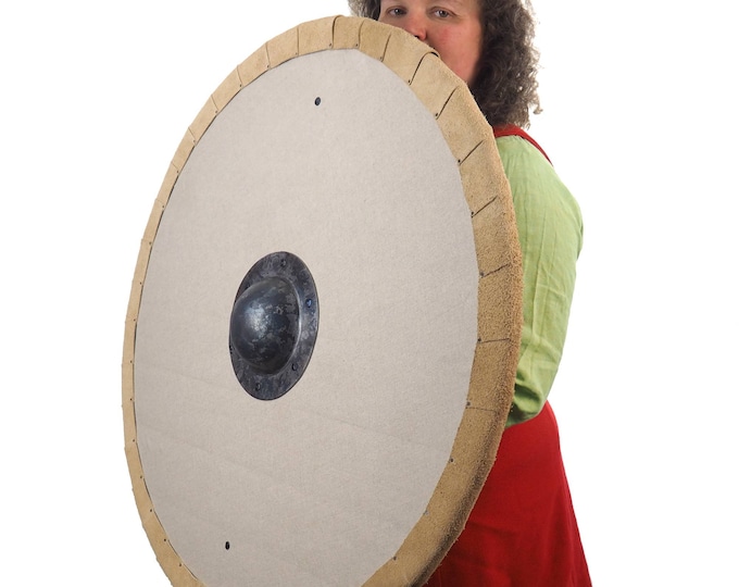 Blank custom pattern Viking Shield, 30 inch, Double side covered, linen cover. Norsman shield, Wall decor, Larp and reenactment, SCA ready,