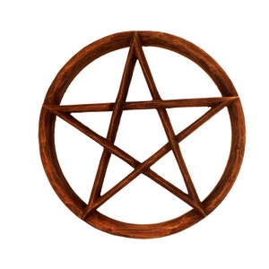 Wooden Pentacle Wall Sign, Wooden Pentagram Wall Hanging, Supernatural ...