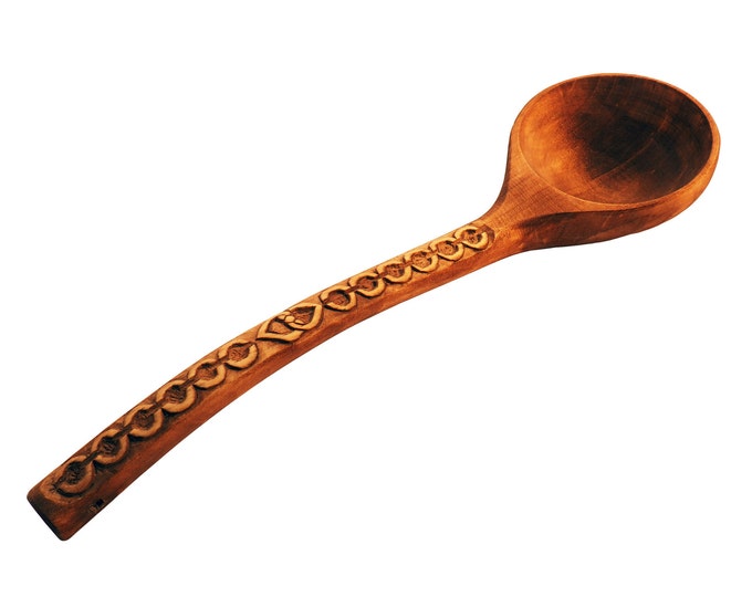 Large decorative wooden spoon