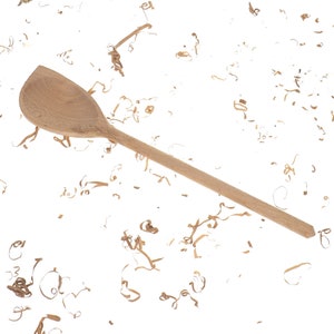 Square edge spoon, Medieval wooden spoon, table spoon, medieval teaspoon, medieval tableware, medieval kitchen utensils, wooden tableware