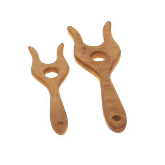 Forchetta da lavoro a maglia in legno, set di forchette Lucet Fork da