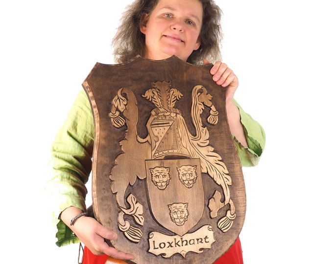 BIG Personalized Family Crest, Hand-Carved, Coat of Arms, Custom, Family,  Emblem, Wedding, Heraldic, Woodcraft