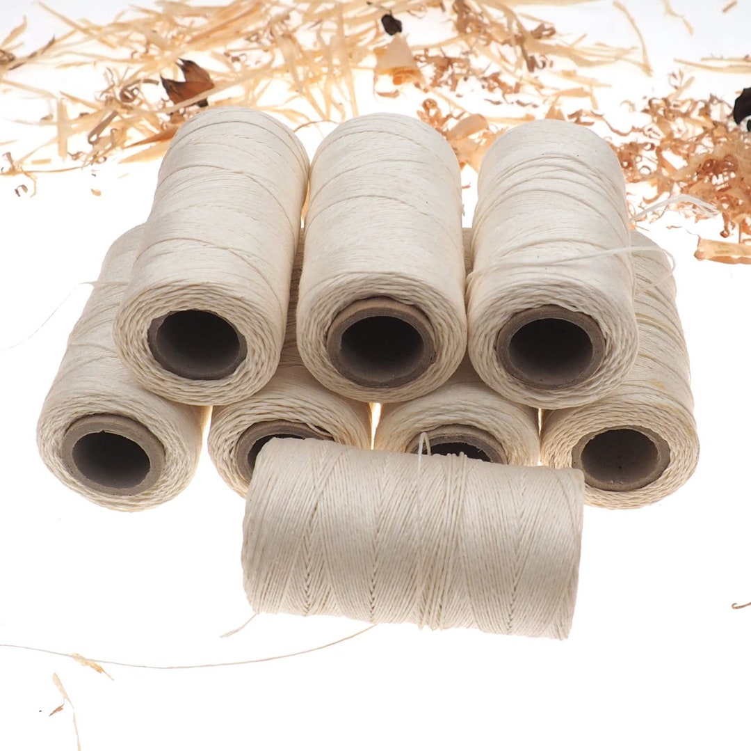 White Linen Thread, Unwaxed Linen String ,natural Warp Thread Thickness