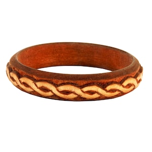 Wooden Jewelry Hand Carved Bracelet No 4