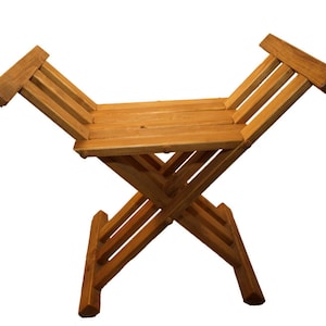 Wooden medieval viking folding chair