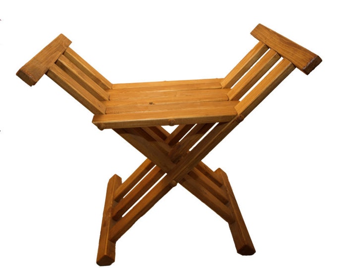 Wooden medieval viking folding chair