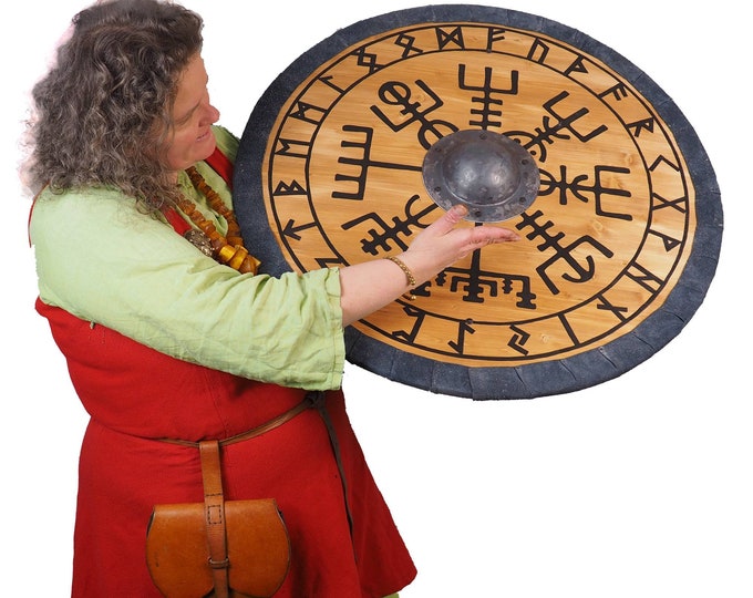 Aegishjalmur Viking Shield Pattern, 30 inch, Personalized, Norseman, Wall decor, Larp and reenactment, SCA