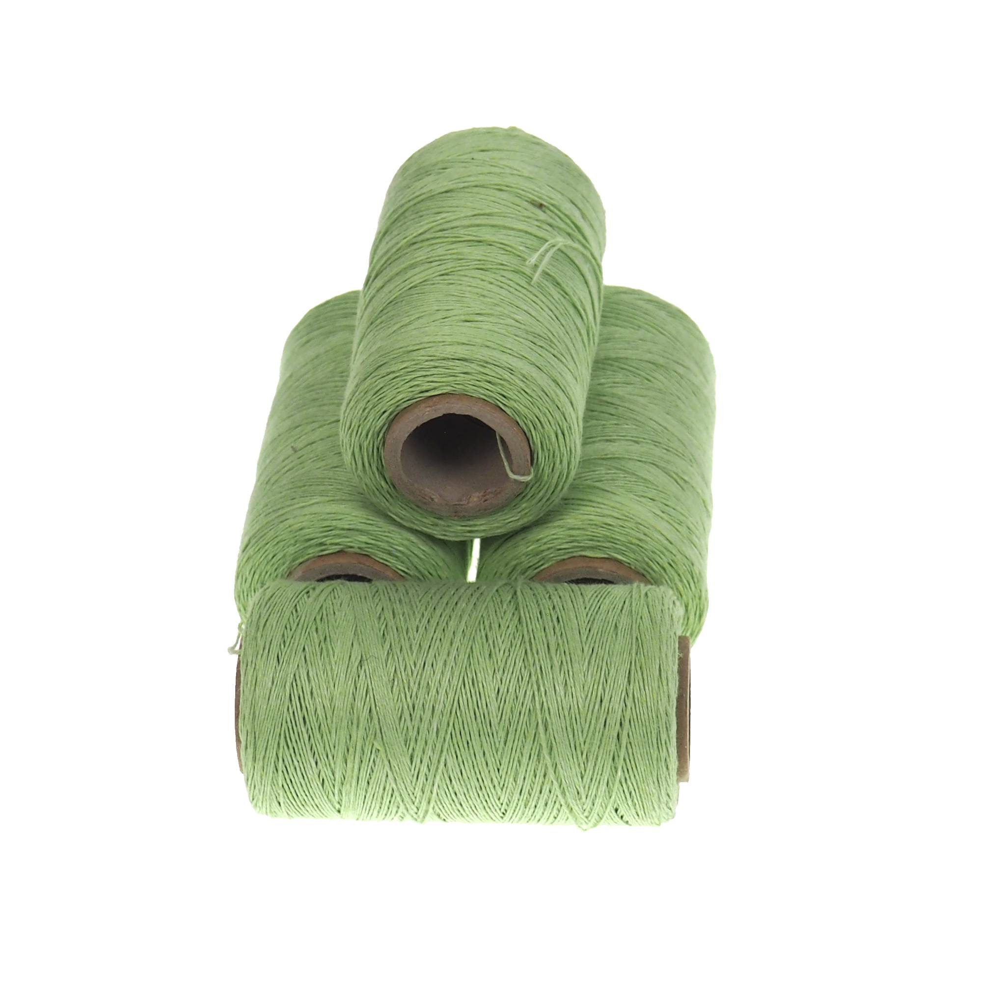 Light green linen thread, unwaxed Linen String ,natural Warp Thread thickness of 1mm/ 3ply