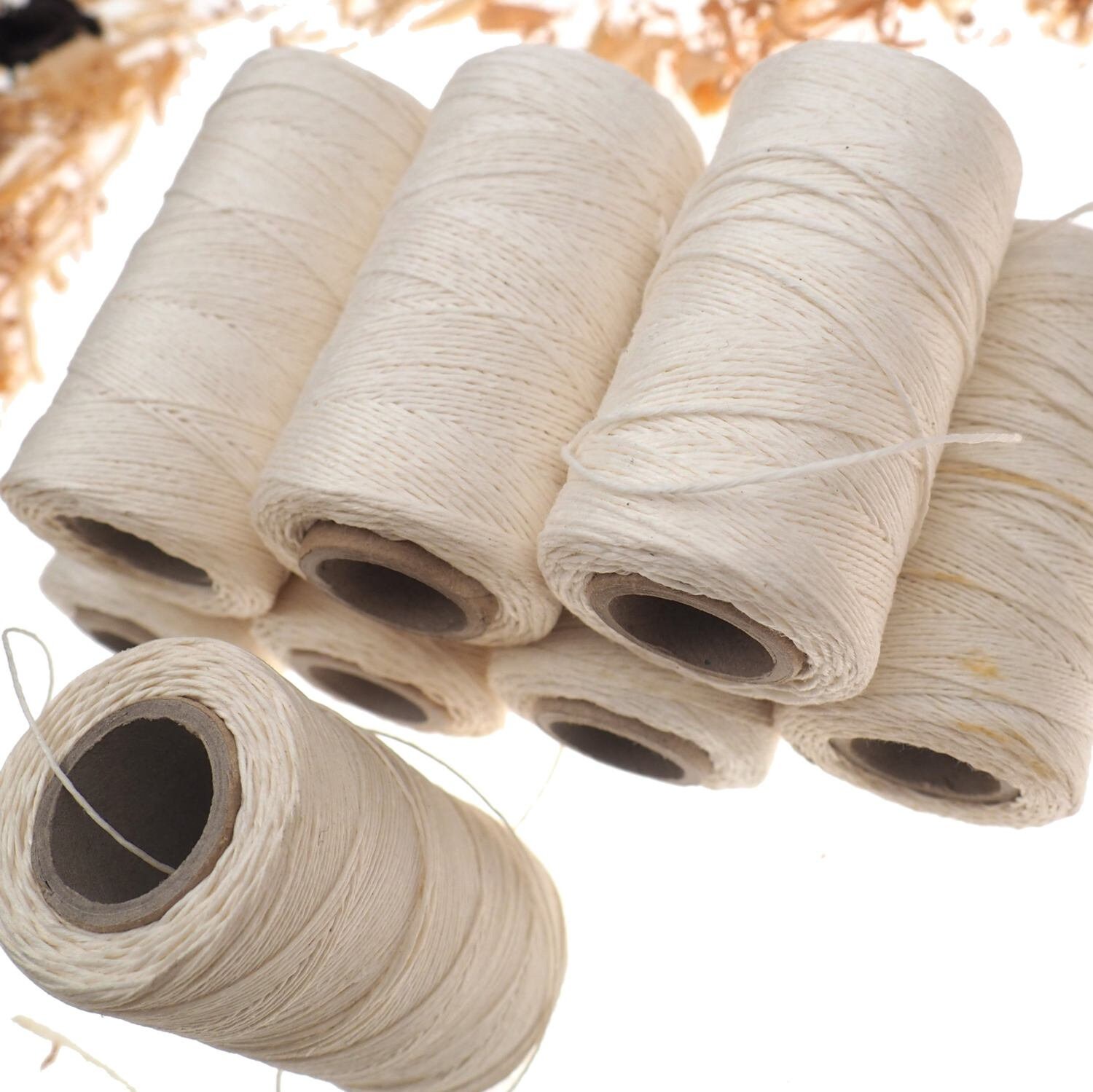 white linen thread, unwaxed Linen String ,natural Warp Thread