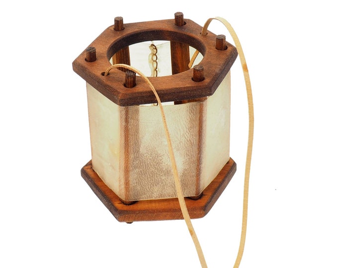 Small  Medieval Lantern,Chestnut , wooden, Viking lamp, Larp, SCA, Lantern, Candle light, Historical Re-enactment