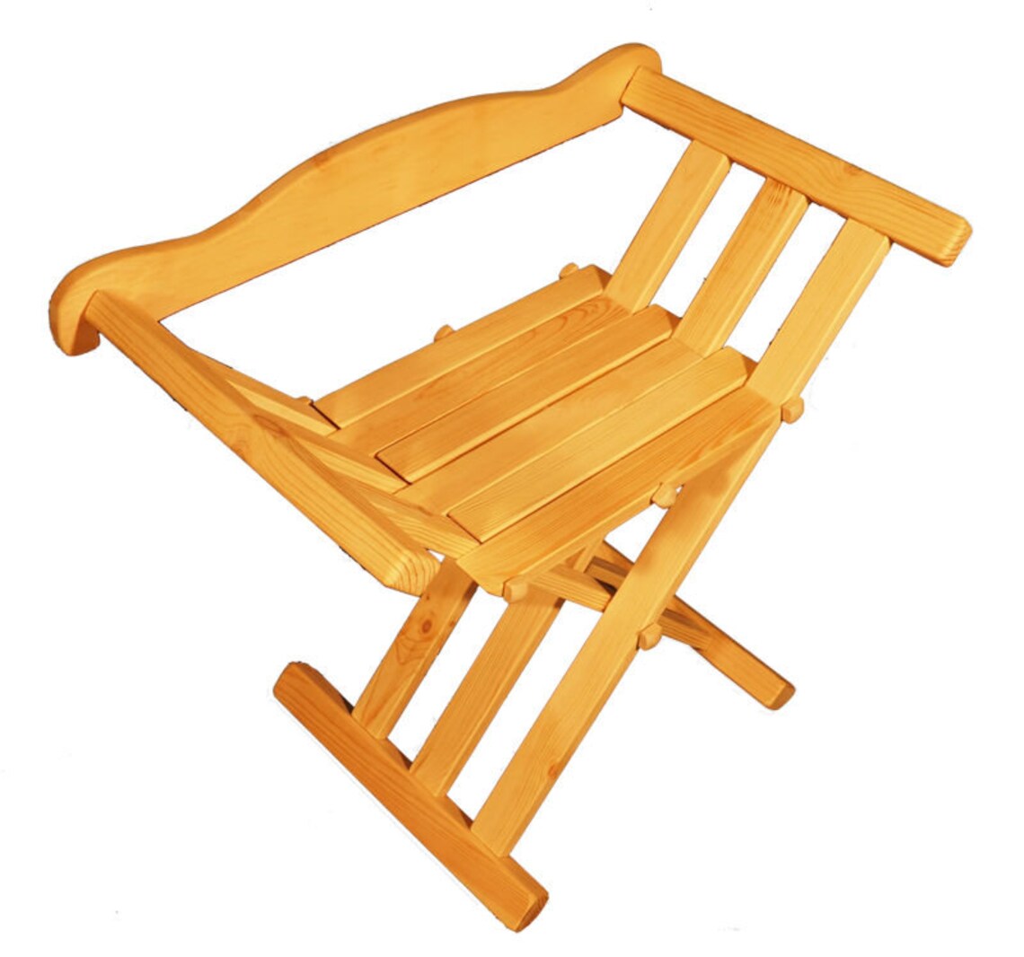 Wooden Medieval Viking Folding Chair With Back Support Etsy