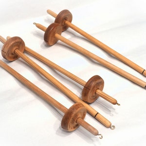 Hand turned alder Bottom & Top Drop Spindle