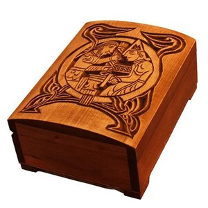 Personalized Hand Carved Wooden Box