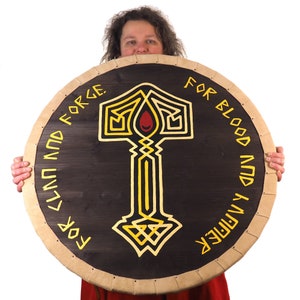 Fantasy Shield, Larp logo, Personalized Viking Shield, Hand Painted, Norsman shield, Wall decor, Larp and reenactment, SCA ready, pub decor
